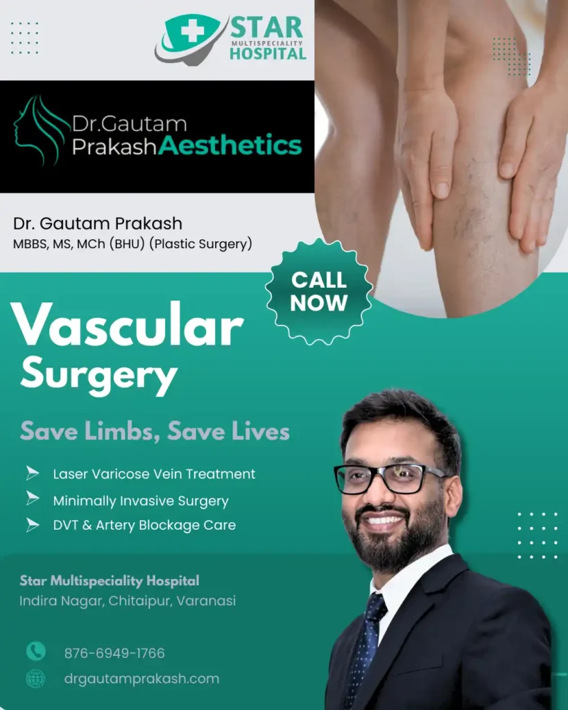Top Vascular Surgeon in Varanasi – Dr. Gautam Prakash at Gautam Aesthetics