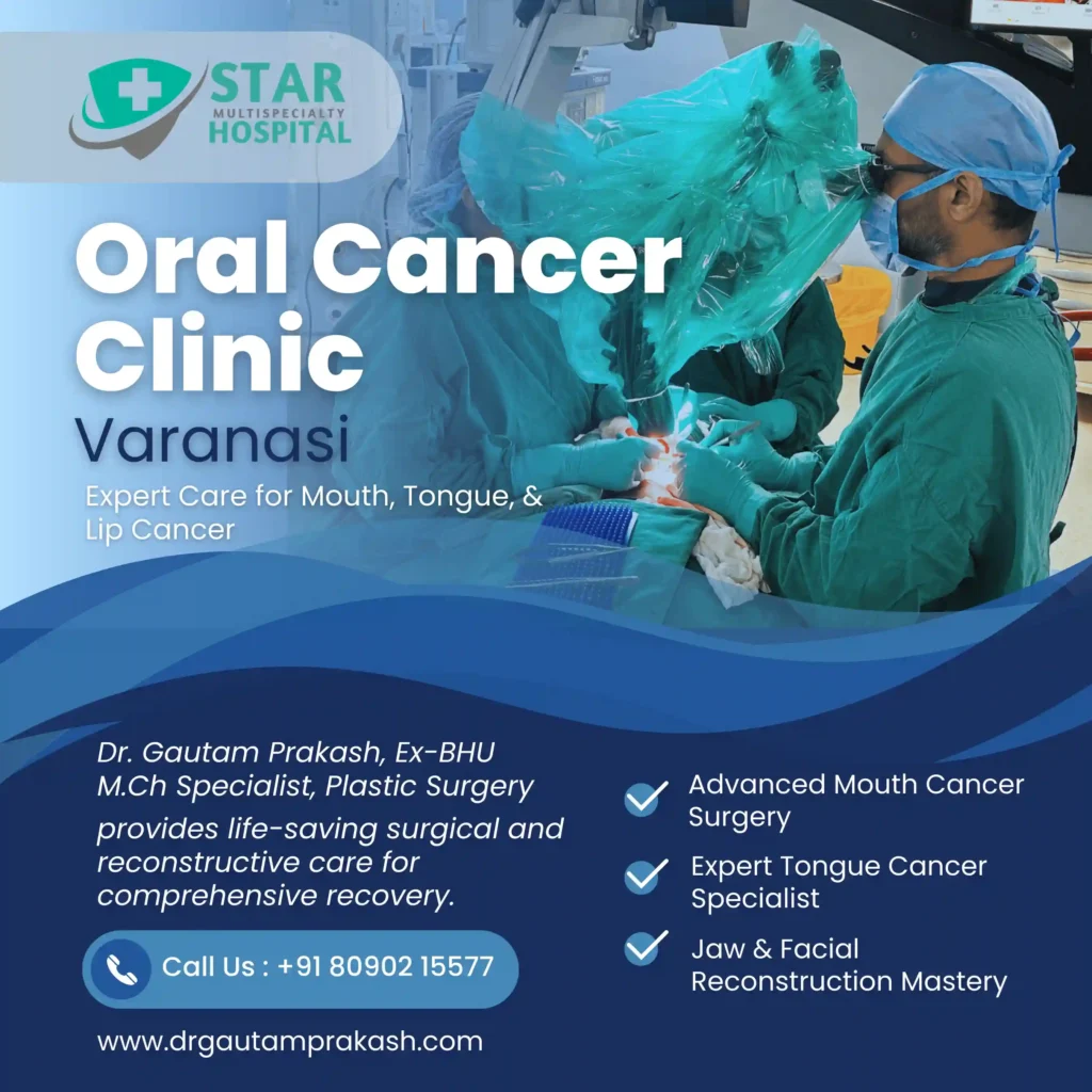 Dr. Gautam Prakash, leading the Best Oral Cancer Clinic in Varanasi at Star Hospital.